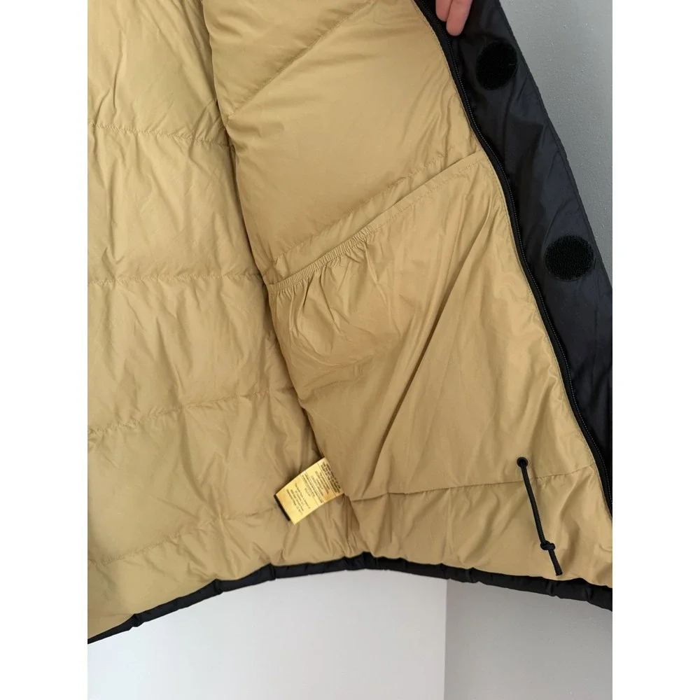 The North Face Men‎ L 77 Brooks Range 600 Down Fill Parka Coat Black Tan Jacket